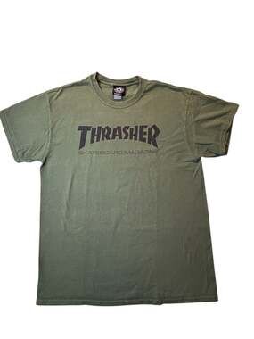 Thrasher Skate Mag T-Shirt in Army Green